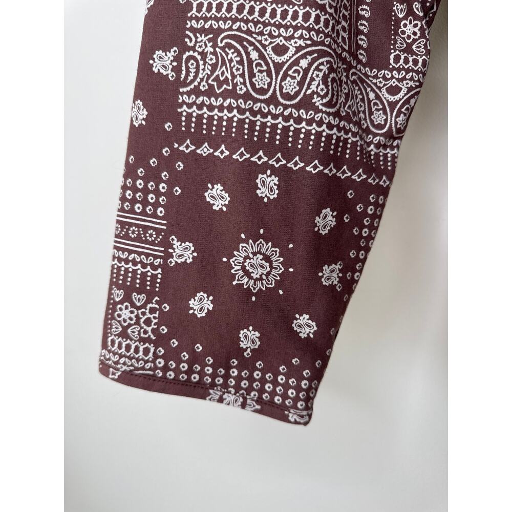 KAVU Women's Floral & Paisley Bandana Print Delmont Jacket Brown Medium - Picture 6 of 10